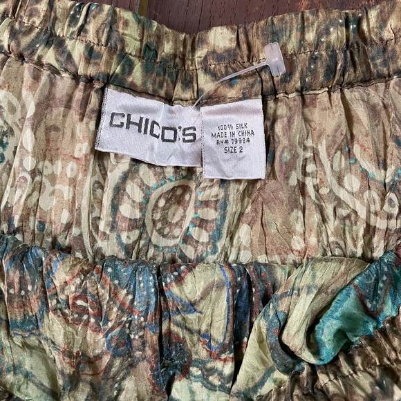 CHICOS Silk Boho Crinkle Skirt - Picture 5 of 12